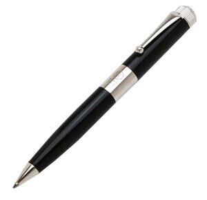 Romeo No.3 black/silver ballpoint pen wide barrel